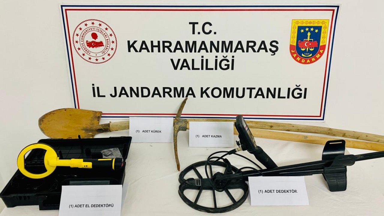 Afşin’de kaçak kazı yapan 3 kişi yakalandı!