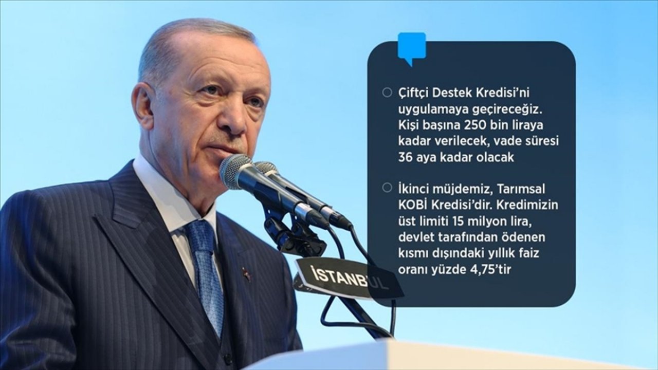 Cumhurbaşkanı Erdoğan'dan çiftçilere müjde!