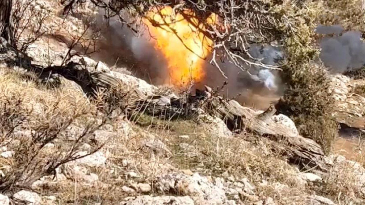Kahramanmaraş’ta PKK’nın bomba deposu imha edildi!
