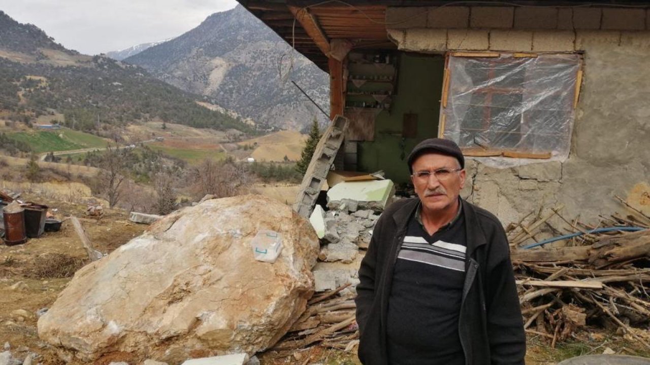 Kahramanmaraş’ta önce deprem, sonra dev kayalar vurdu!