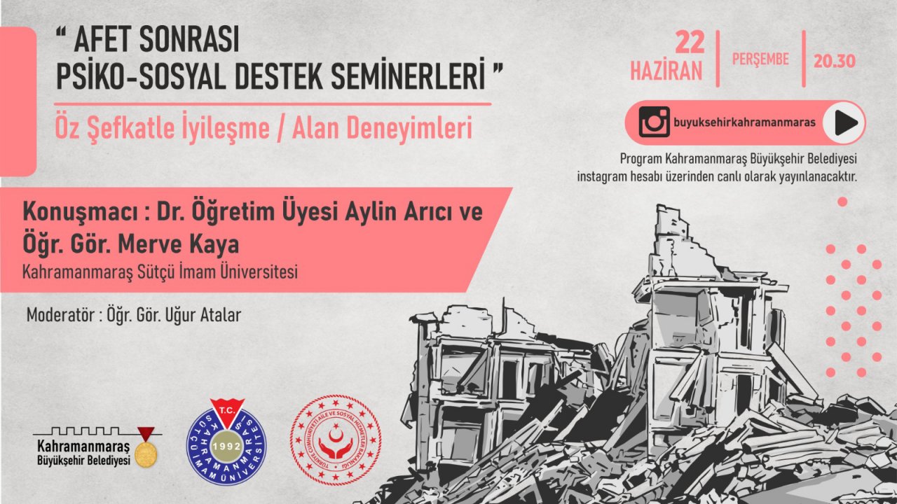 Kahramanmaraş’ta Psiko-Sosyal Destek Seminerleri devam ediyor