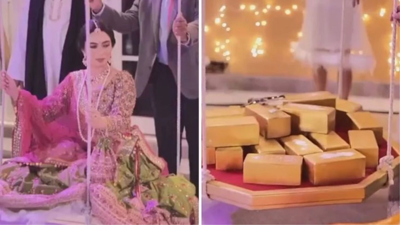 Gelini külçe altınla tarttılar!