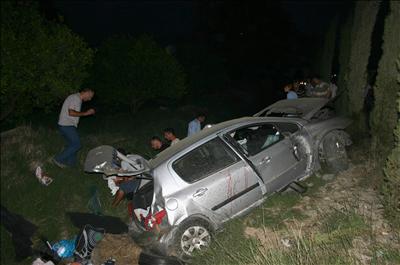 Eğlence kaza ile bitti