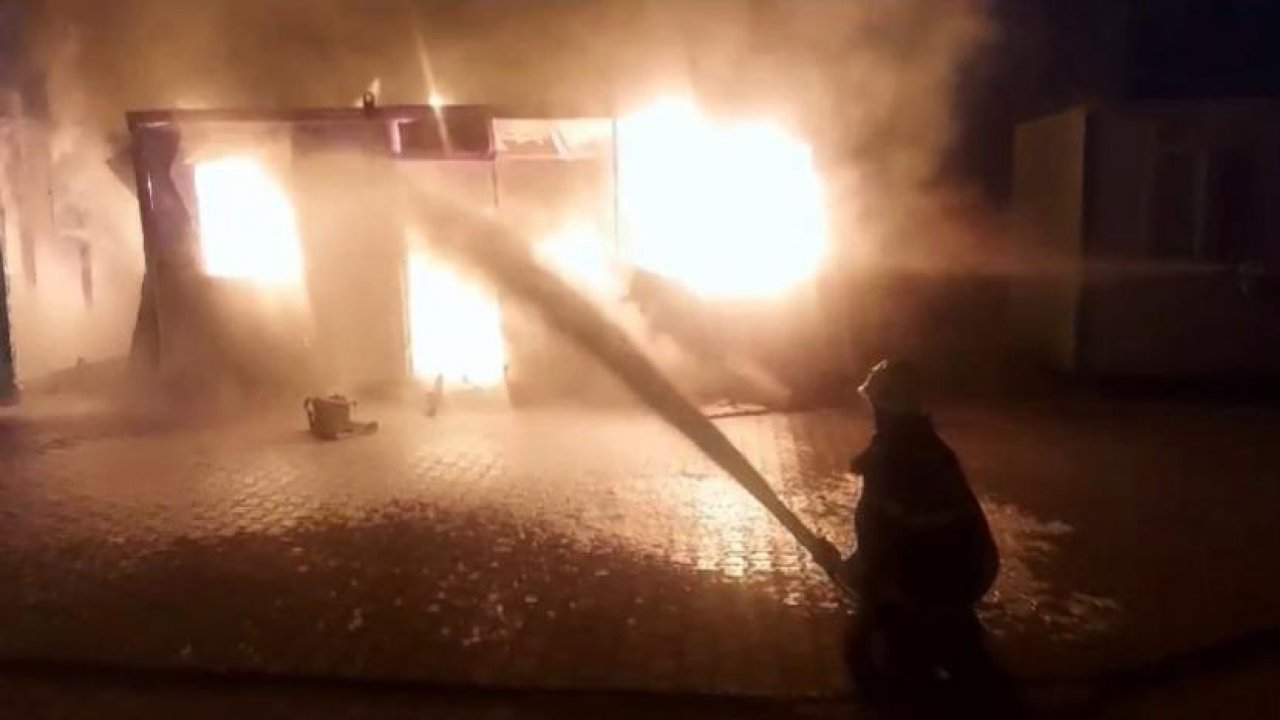 Kahramanmaraş’ta konteyner yangını!