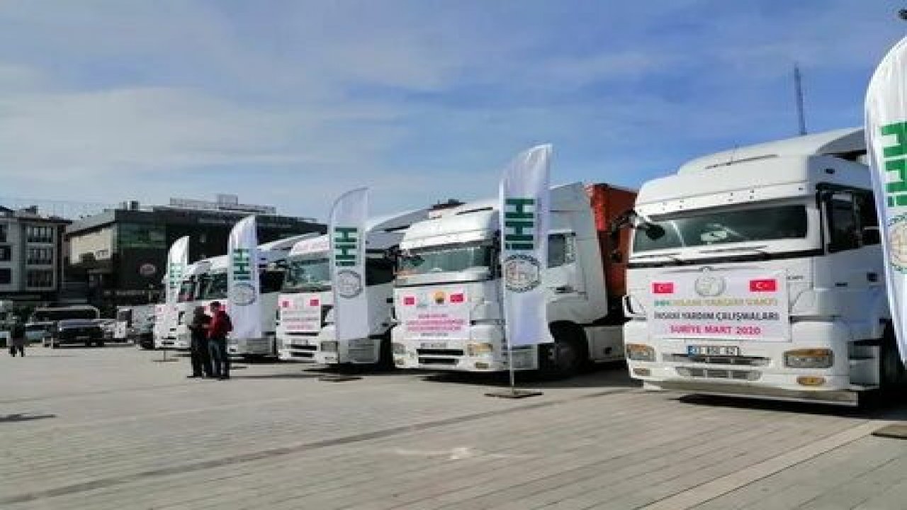 Depremzedeler için tırlar yola çıktı! Beyaz eşyadan mobilyaya kadar her şey var!