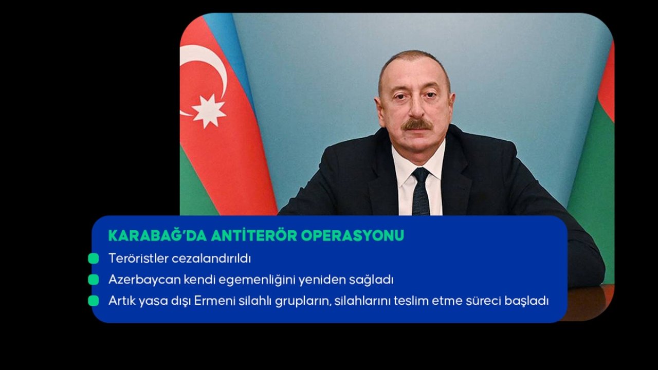 Aliyev: Karabağ'da sadece bir günde tüm görevler yerine getirildi
