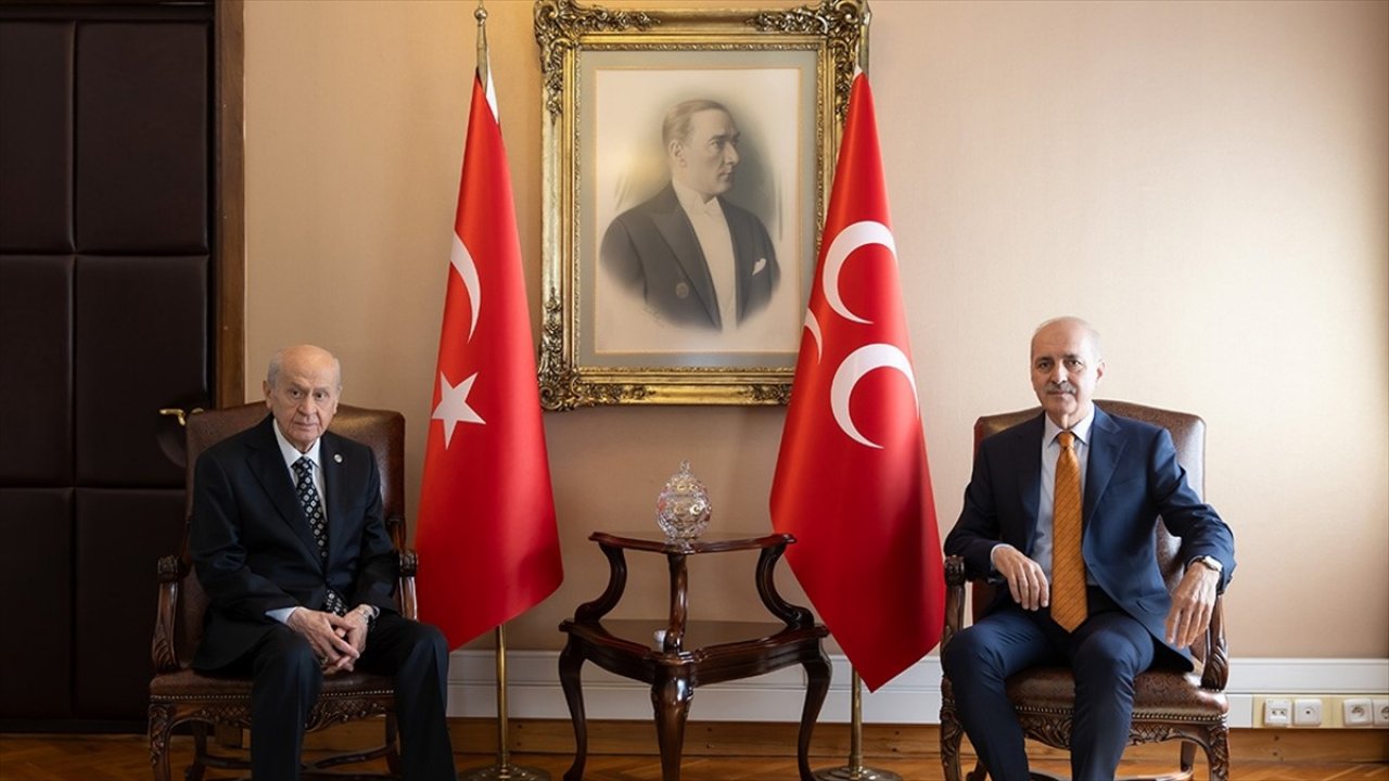 TBMM Başkanı Kurtulmuş, MHP Genel Başkanı Bahçeli'yi ziyaret etti