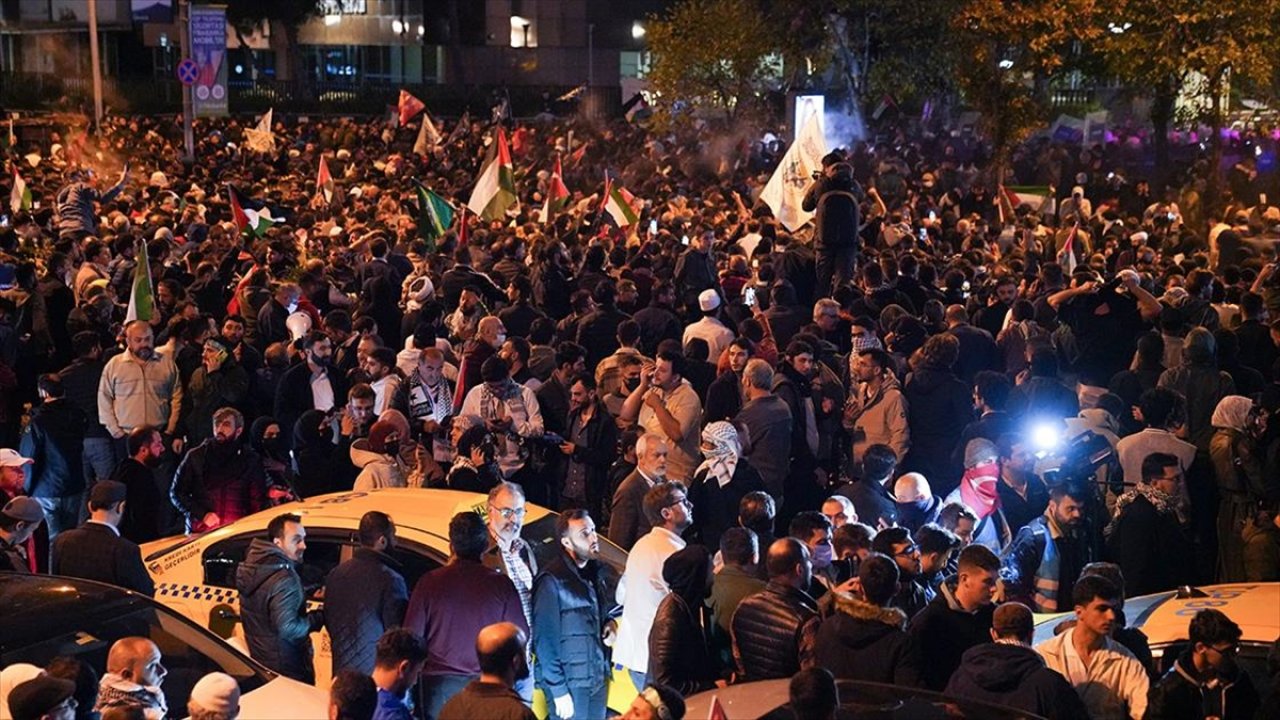 İsrail'in İstanbul Başkonsolosluğu önündeki gösterilerde 63 kişi yaralandı!