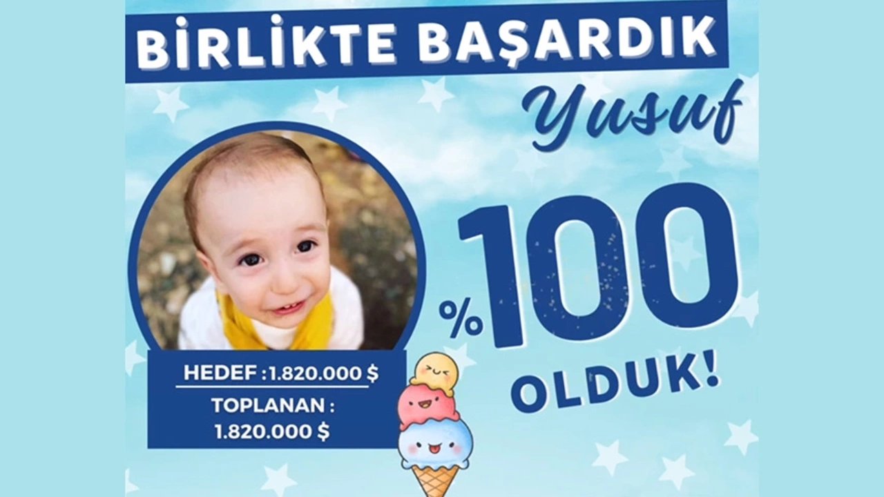 Kahramanmaraşlı minik Yusuf tedavi için 1.8 milyon dolara ulaştı!