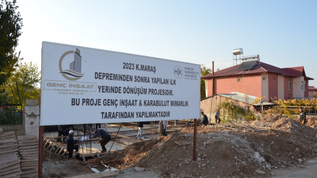 Kahramanmaraş'ta "Yerinde Dönüşüm Projesi"nin ilk temeli atıldı!