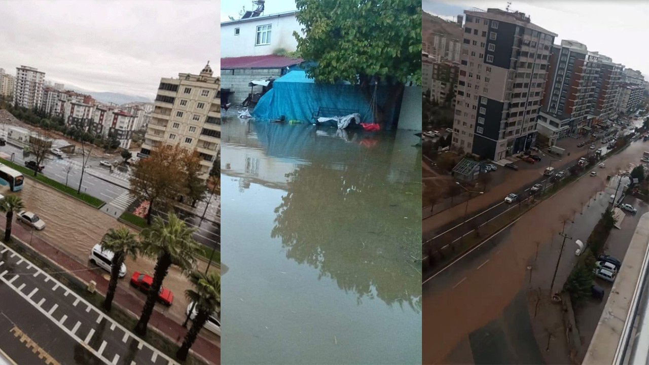 Kahramanmaraş yağmur ve sele teslim oldu!