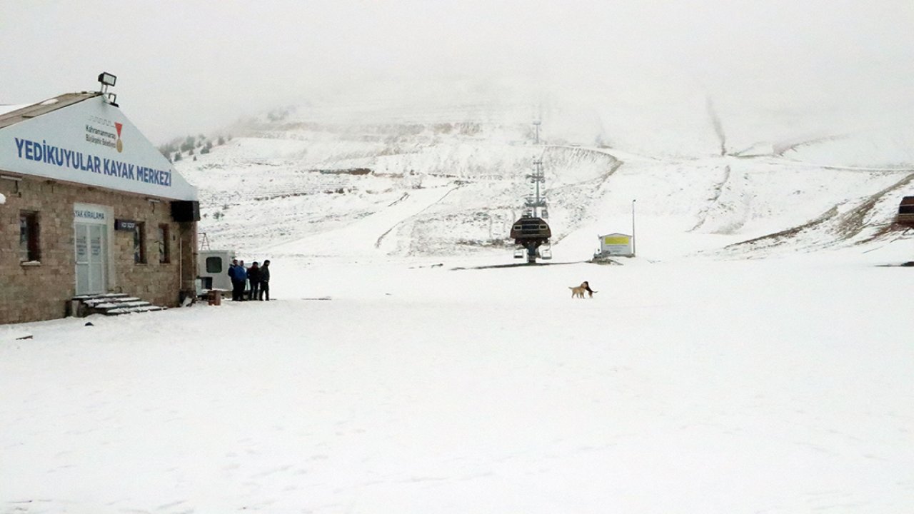 Yedikuyular Kayak Merkezi'ne mevsimin ilk karı yağdı!
