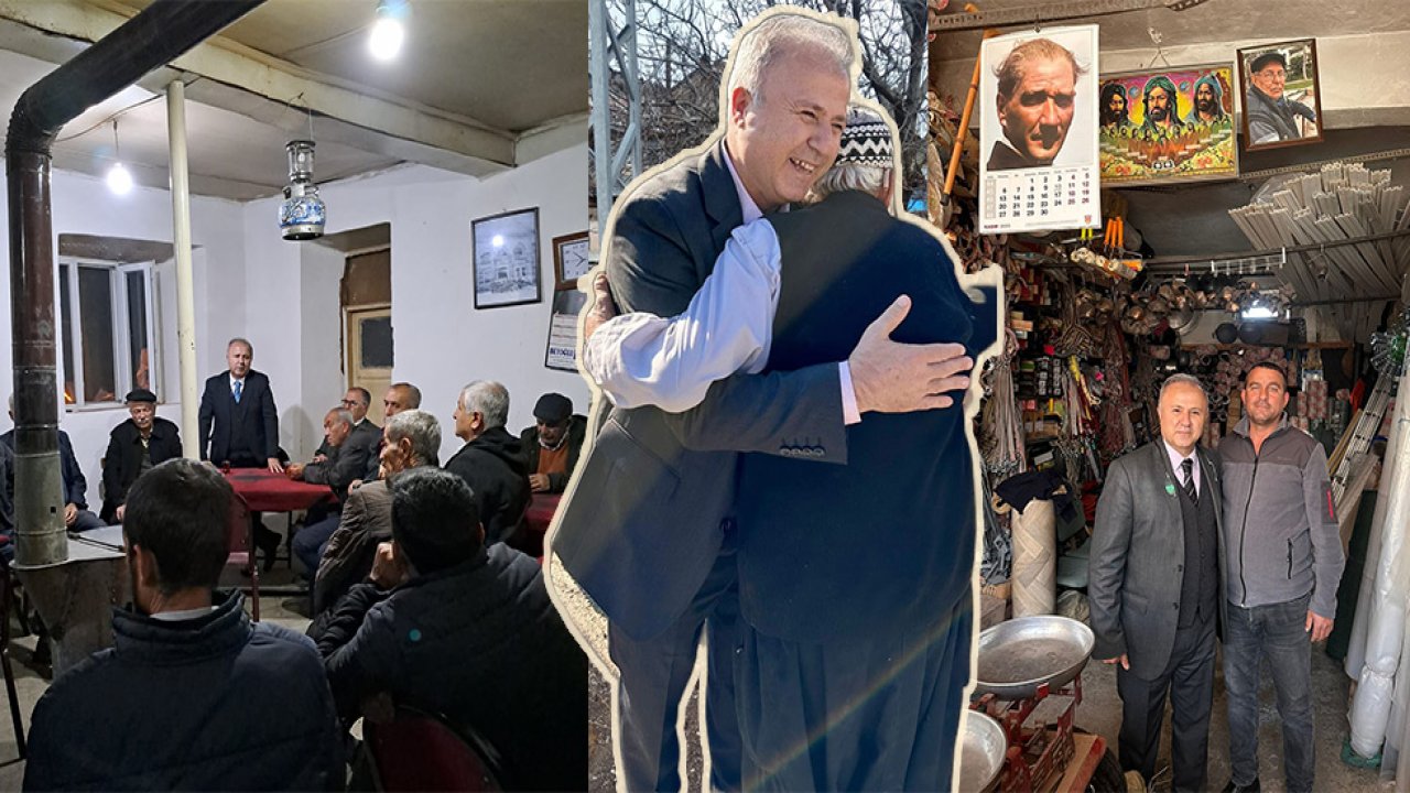 Akın Ozan, Yağmur-çamur, kar-fırtına demiyor Tufanbeyli için adım adım geziyor!