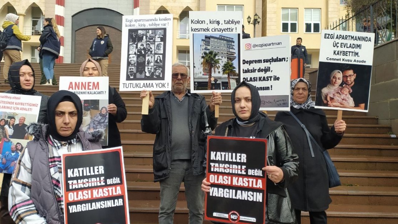 Depremzedeler Kahramanmaraş adliyesinde adalet için toplandılar!