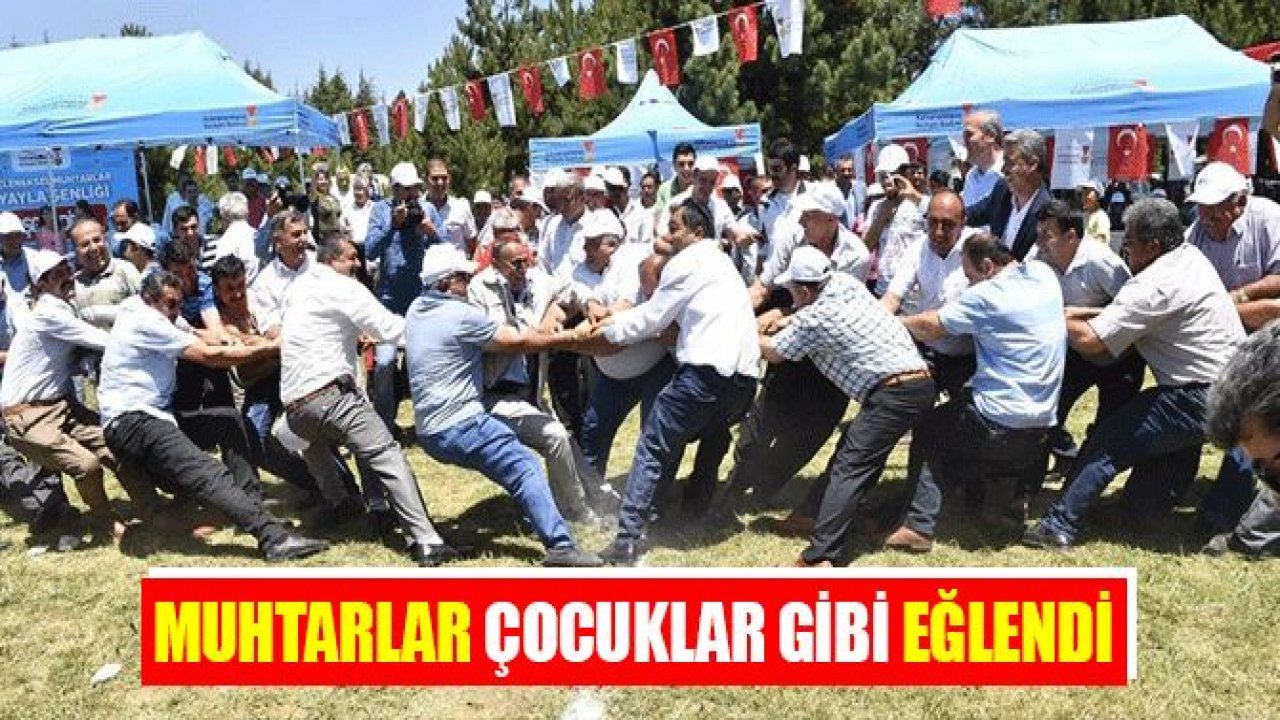 MUHTARLAR ÇOCUKLAR GİBİ EĞLENDİ