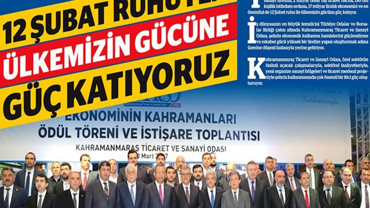 12 ŞUBAT RUHUYLA ÜLKEMİZİN GÜCÜNE GÜÇ KATIYORUZ