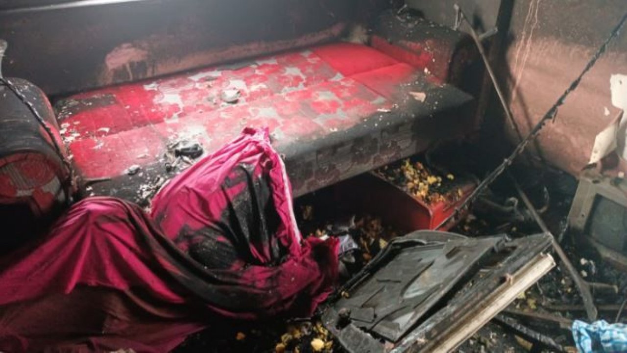 18 aylık bebek yangında hayatını kaybetti!