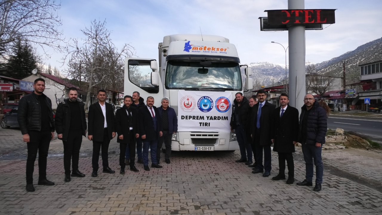 Kayseri'den Kahramanmaraş'a 16 araçlık konvoy yola çıktı!