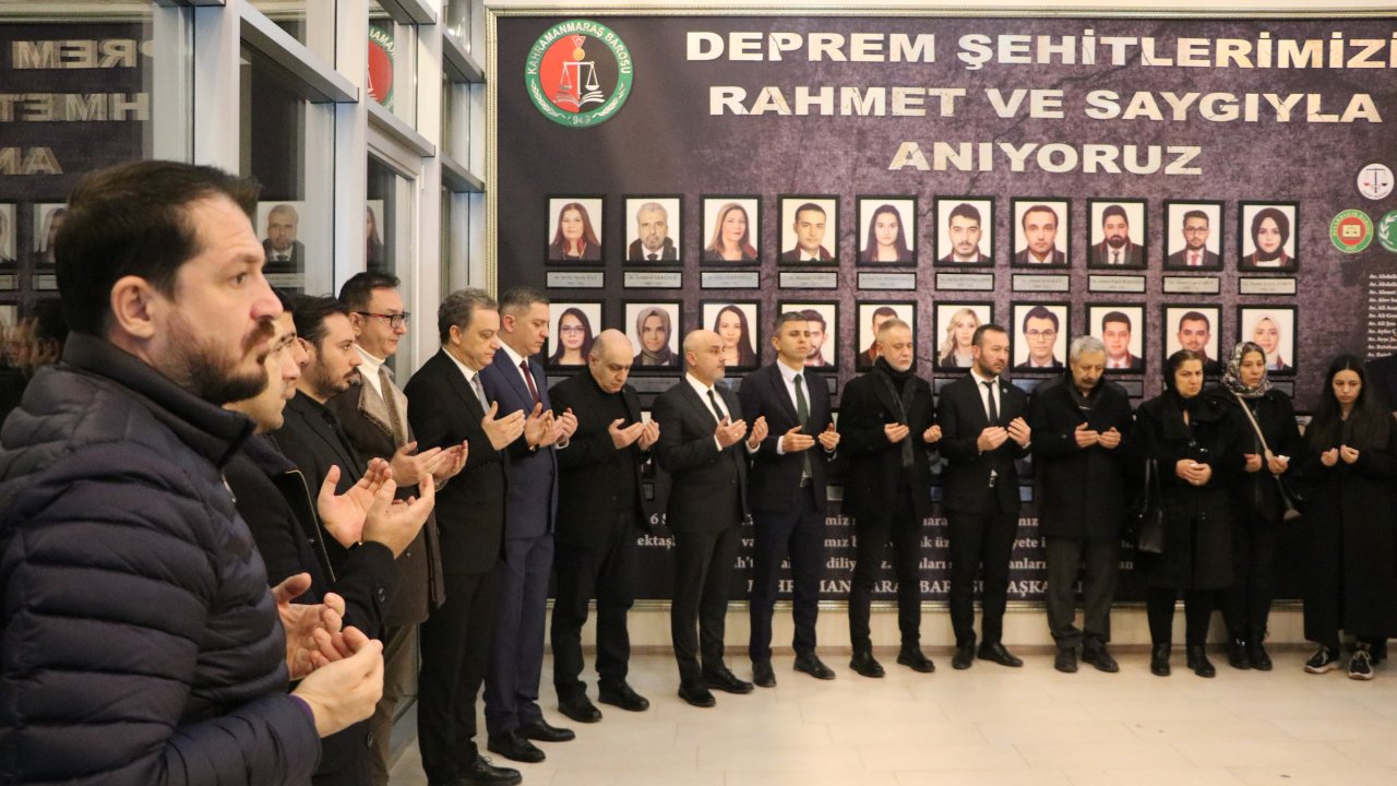 Kahramanmaraş'ta depremde hayatını kaybeden avukatlar anıldı