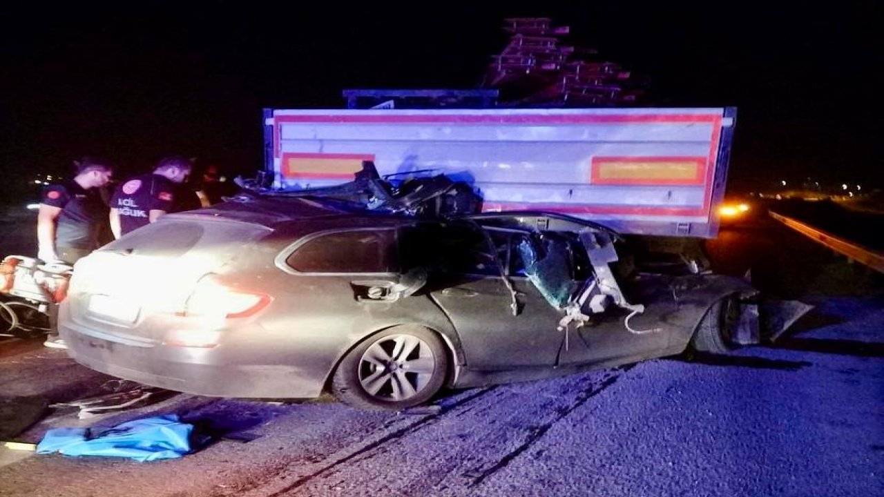 Kahramanmaraş’ta otomobil tıra çarptı sürücü hayatını kaybetti!