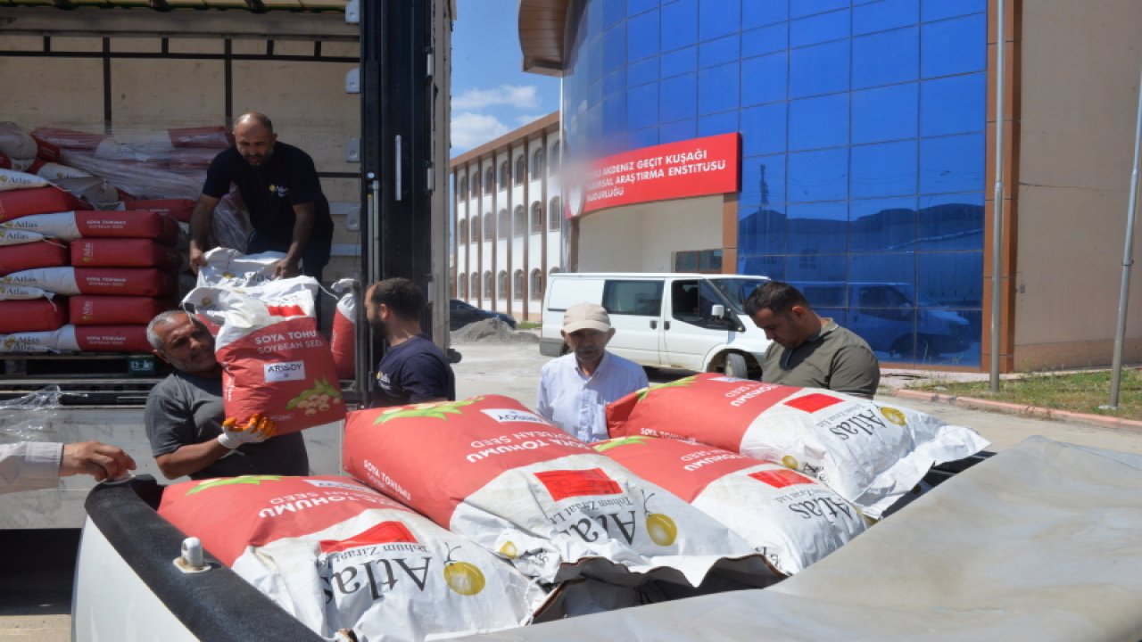 Kahramanmaraş tarımı için önemli adım! Yüzde 50 hibeli Soya tohumu dağıtıldı!
