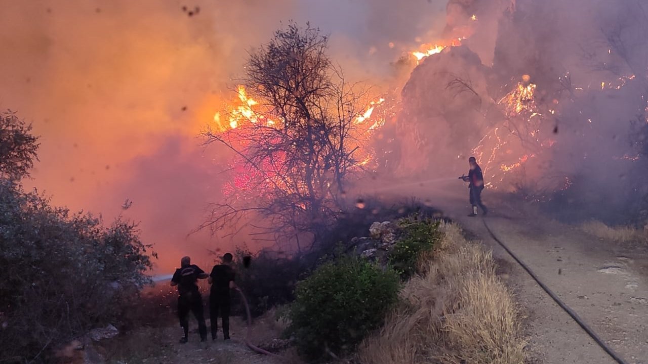 Kahramanmaraş'ta ağaçlık alanda çıkan yangın kontrol altına alındı!