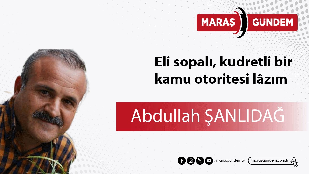 Eli sopalı, kudretli bir kamu otoritesi lâzım