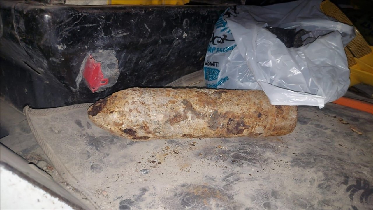 Doğal gaz çalışmasında  top mermisi bulundu!