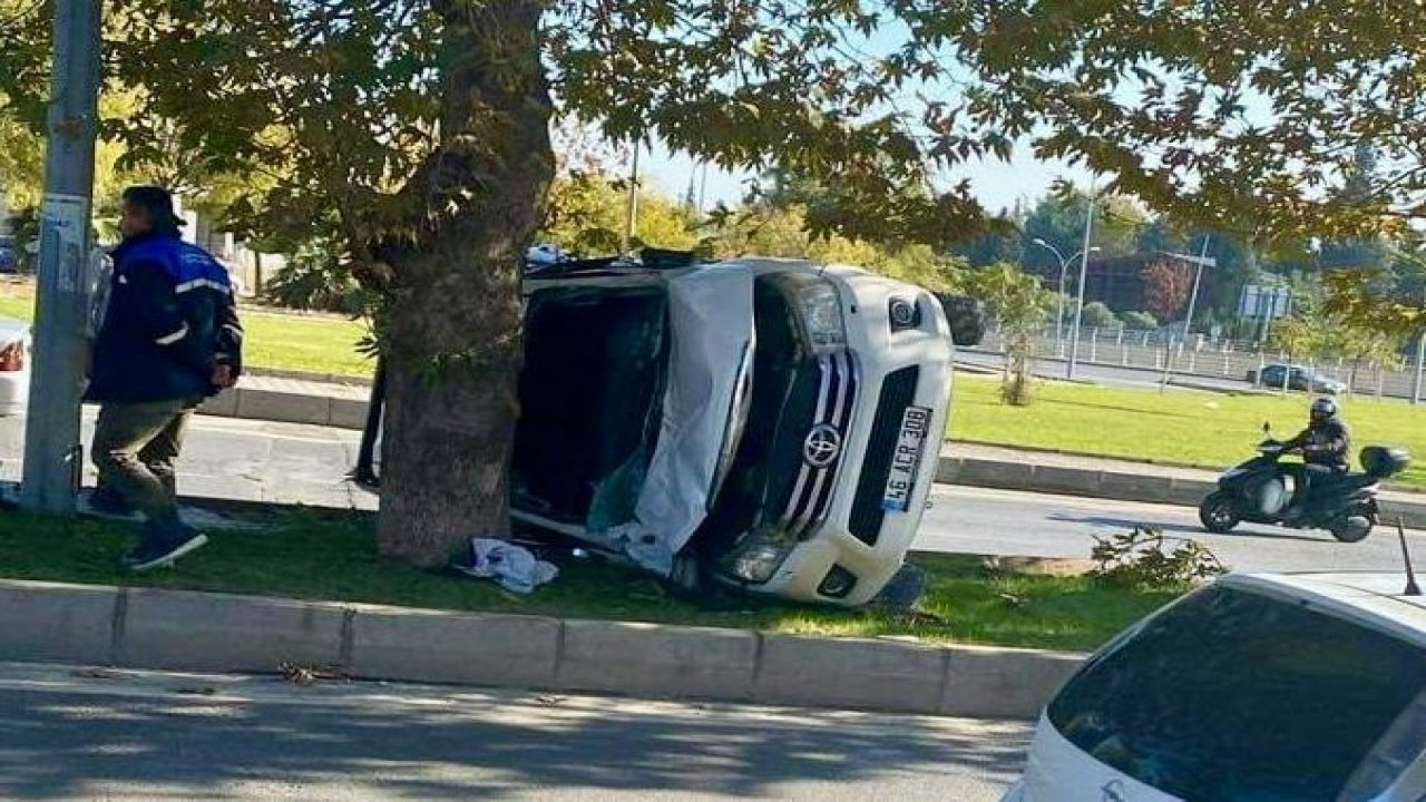 Kahramanmaraş'ta devrilen otomobildeki 5 kişi yaralandı!
