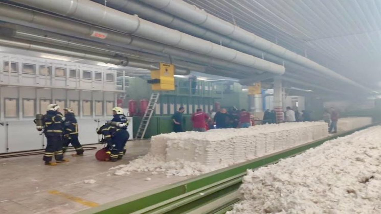 Kahramanmaraş’ta iplik fabrikasında yangın!