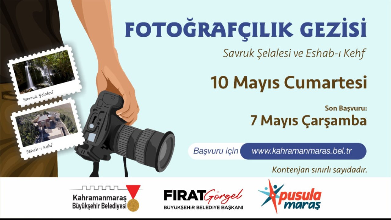 Kahramanmaraş’ta 18 - 30 yaş arası “Fotoğrafçılık Gezisi” başlıyor!