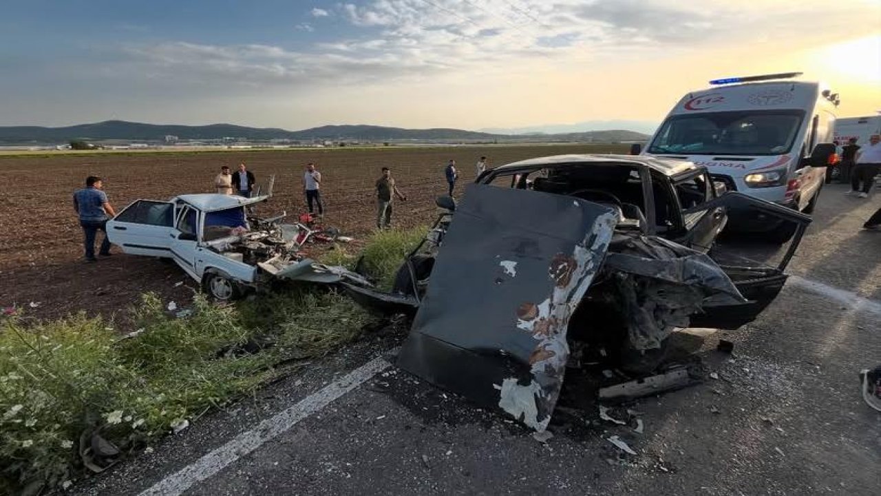 Kahramanmaraş’ta iki otomobil kafa kafaya çarpıştı: 6 yaralı