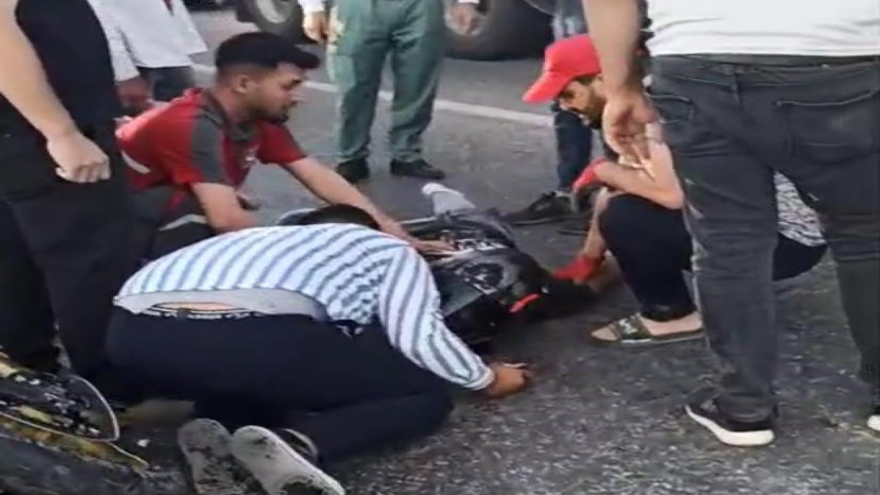 Kahramanmaraş’ta motosiklet kazası kamerada!