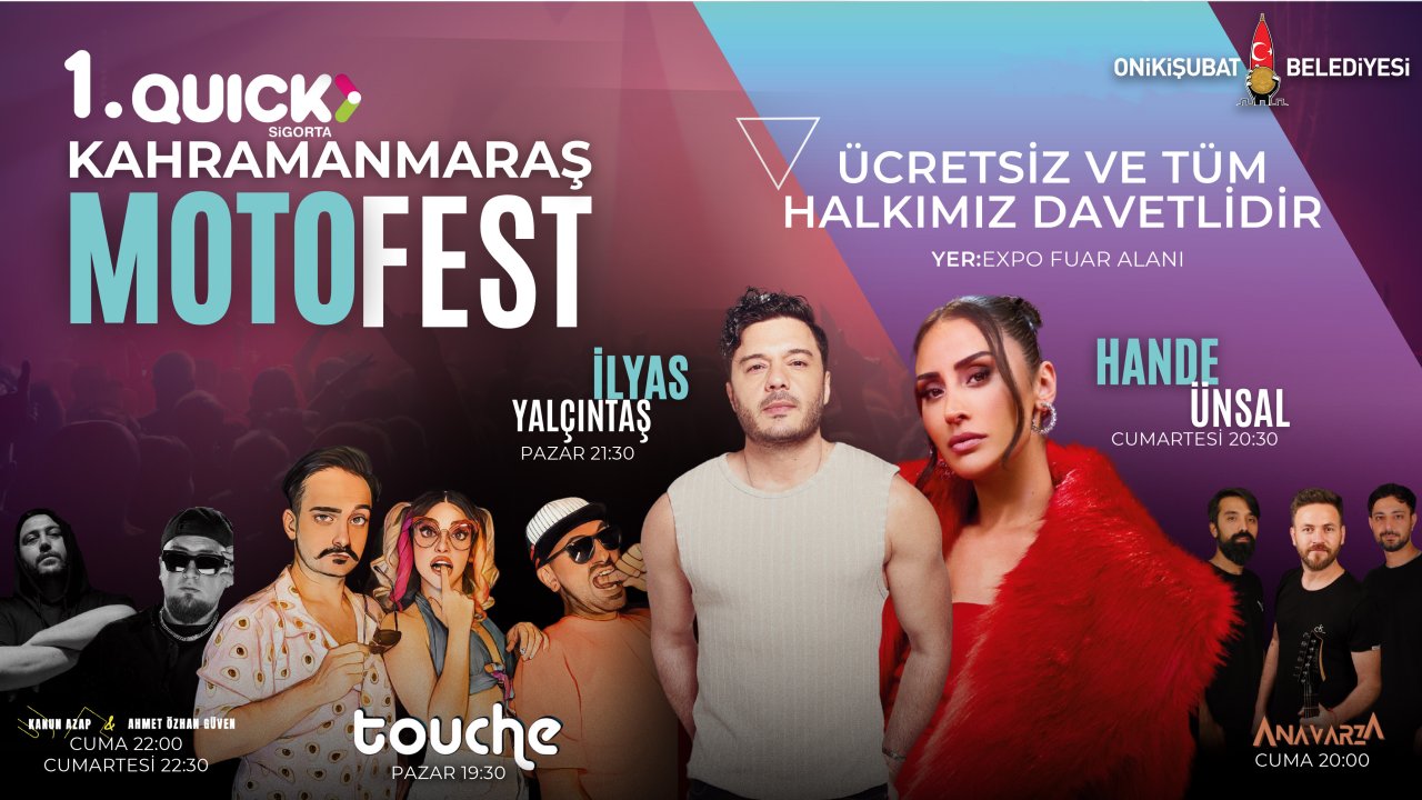 Kahramanmaraş Onikişubat Belediyesi’nin katkılarıyla Kahramanmaraş Motofest başlıyor!