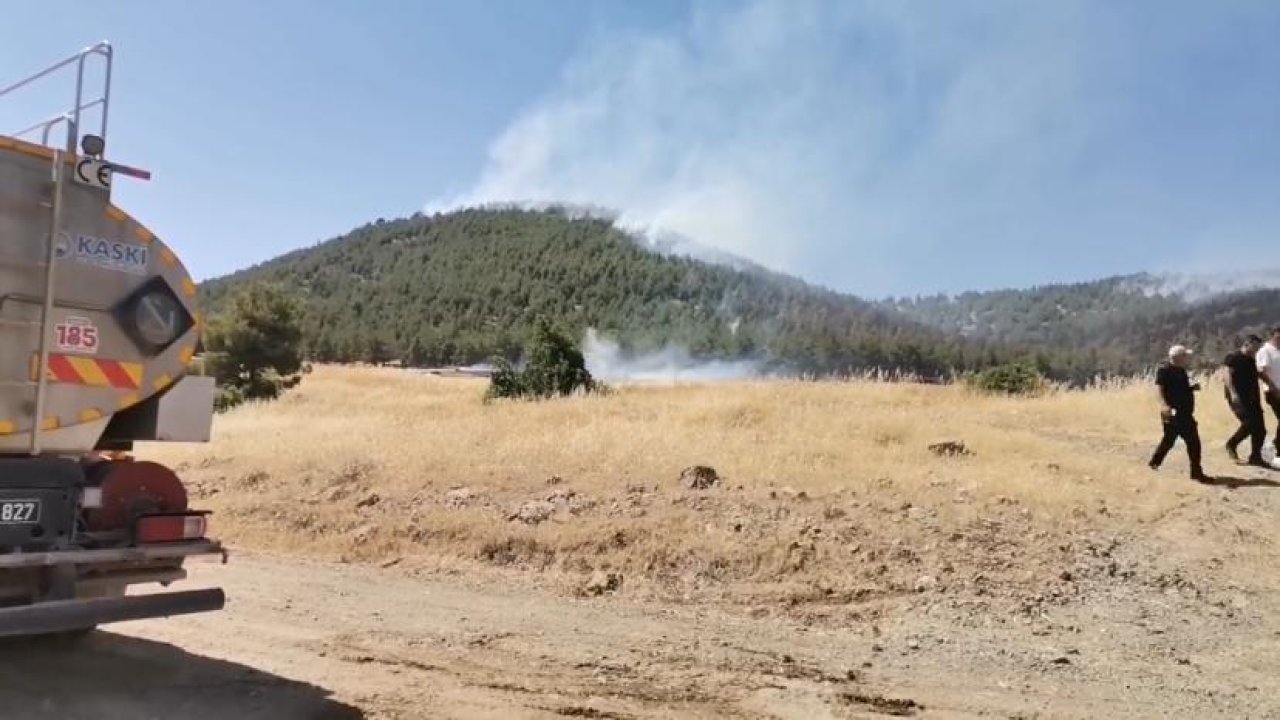 Pazarcık’ta orman yangını başladı!