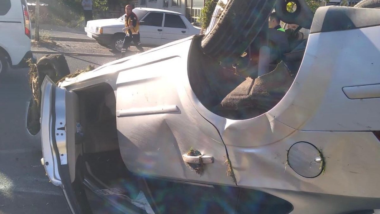 Kahramanmaraş’ta otomobil ters döndü: 2 yaralı
