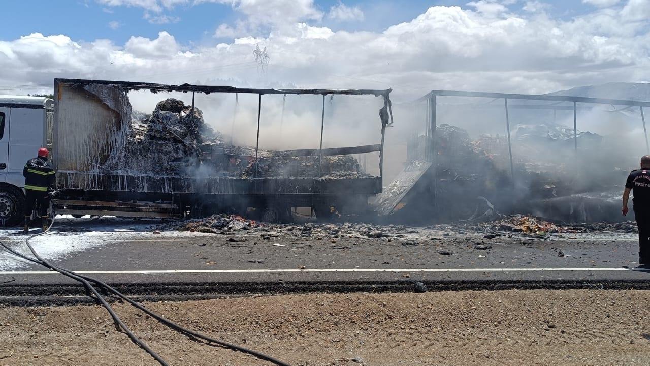 Kahramanmaraş’ta tır yangını!