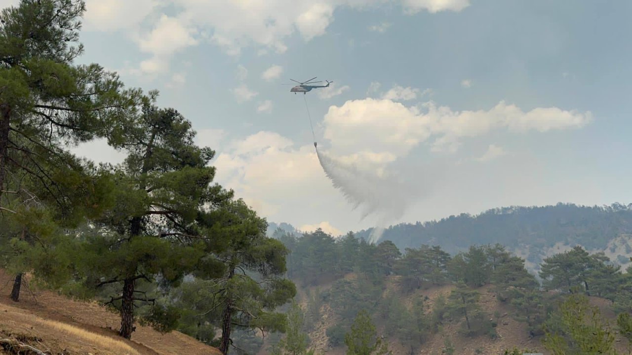 Kahramanmaraş'ta Çamlıbel'deki Orman Yangınıyla Mücadele İkinci Gününde de Sürüyor!