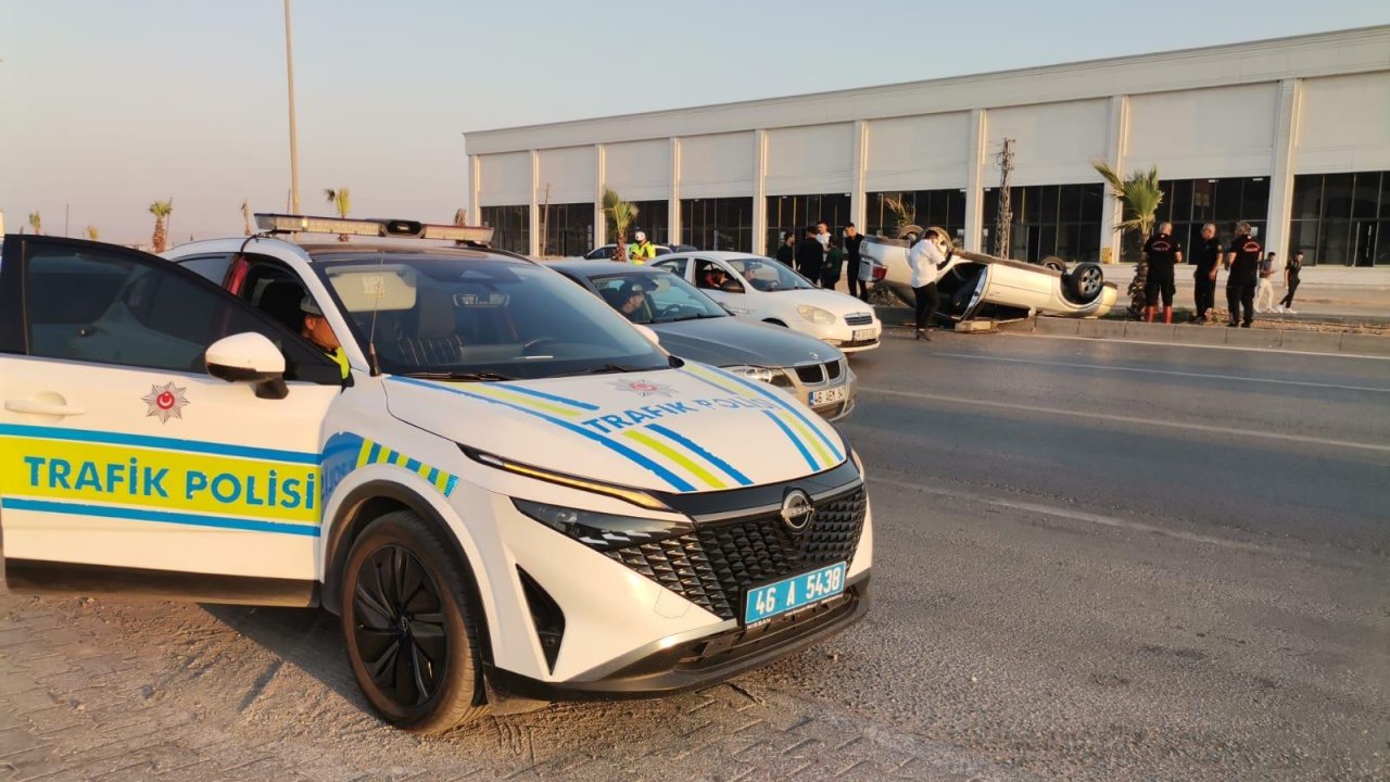 Kahramanmaraş’ta otomobil takla attı: 1 yaralı