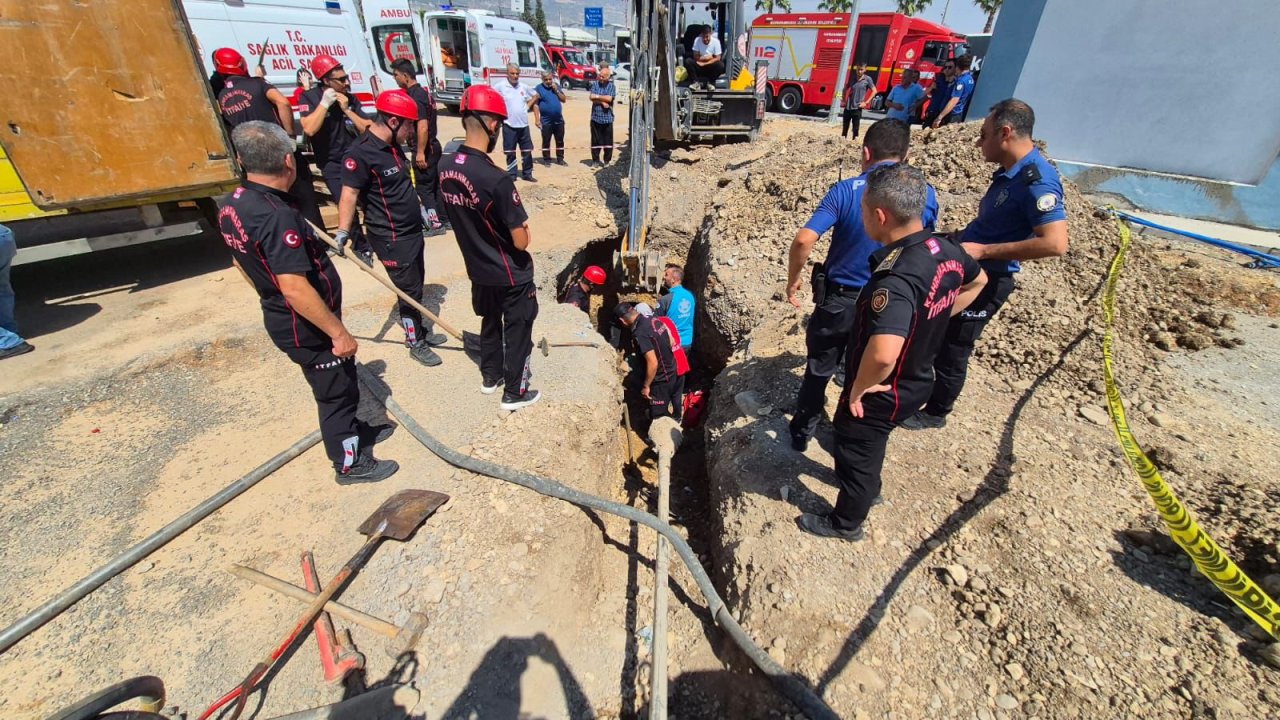 Kahramanmaraş’ta toprak altında kalan işçi yaralandı!