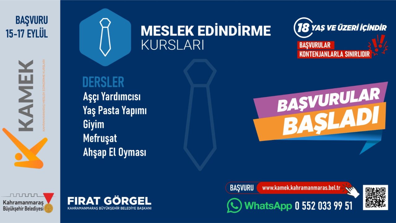 KAMEK’ta Yeni Dönem Kurs Kayıtları Başladı!