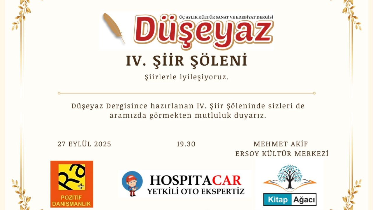 Düşeyaz Dergisinden Gelenekselleşen 4. Şiir şöleni