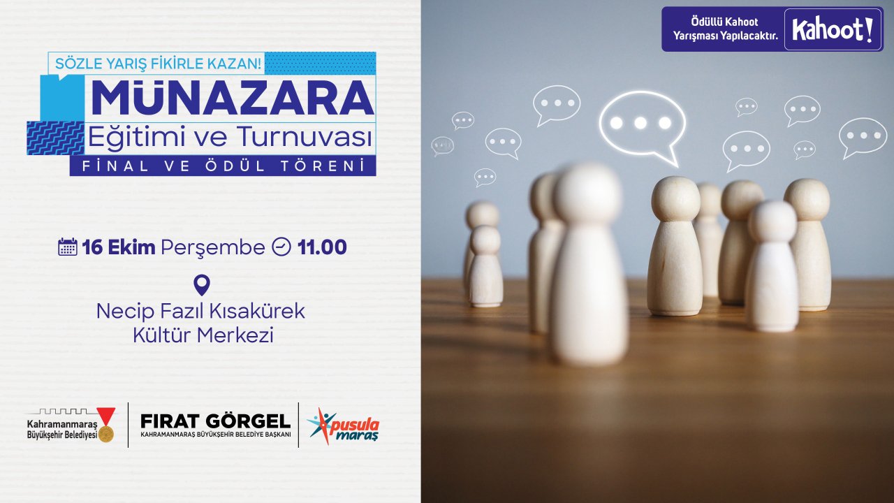 Kahramanmaraş’ta Ödüllü Münazara Turnuvasında Final Heyecanı!