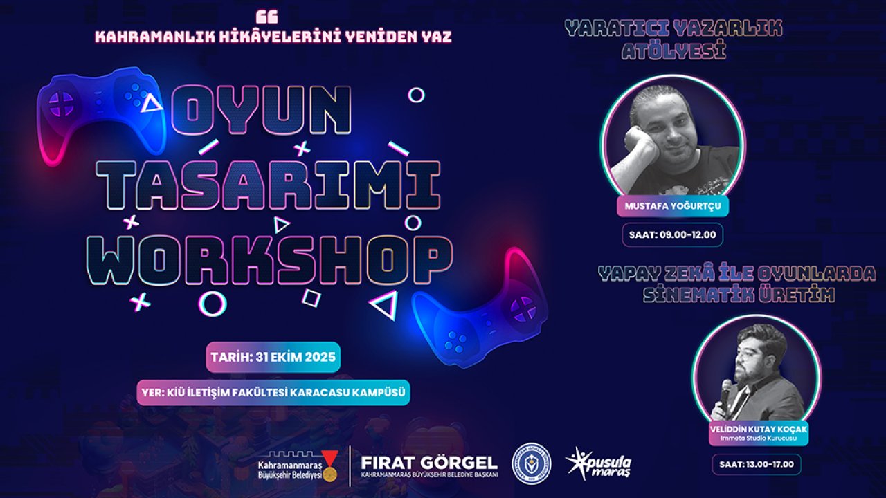 Kahramanmaraş’ta Oyun Tasarım Atölyesi başlıyor!