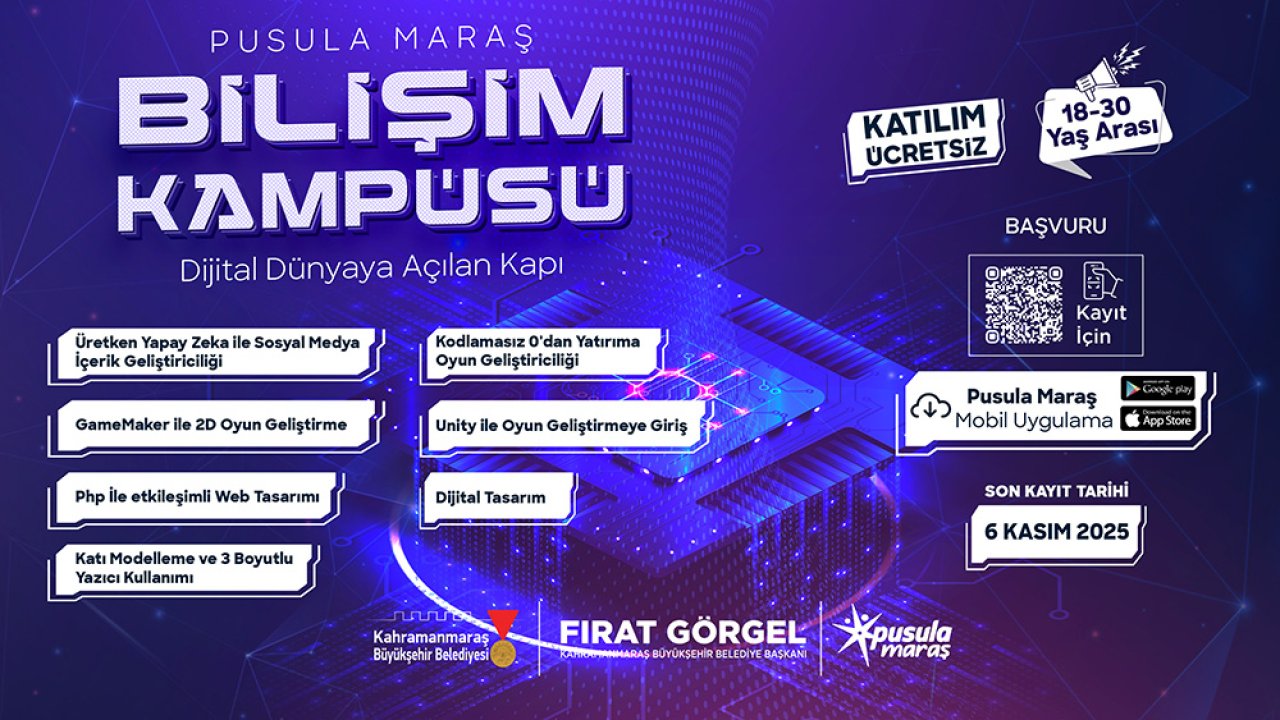 Kahramanmaraş’ta Bilişim Akademileri’ne Başvurular Başladı!