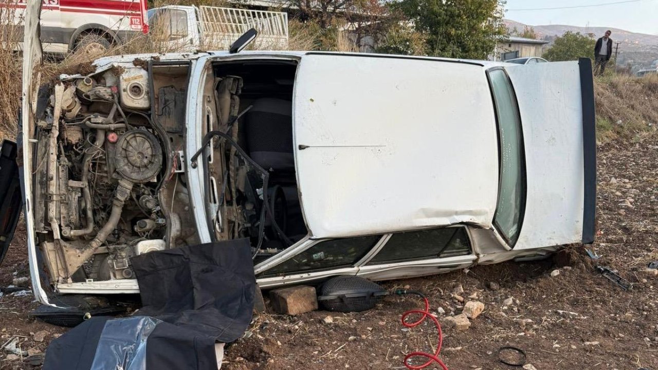Kahramanmaraş’ta devrilen otomobil sürücüsü hayatını kaybetti!