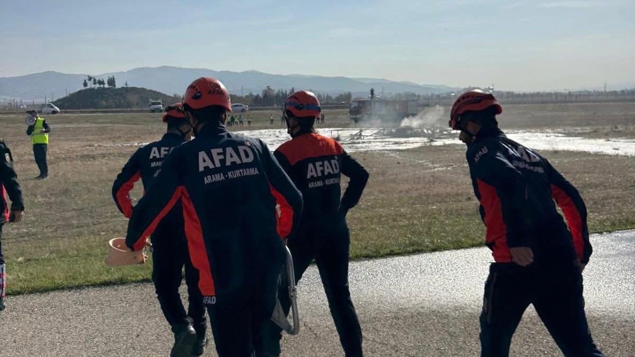 Kahramanmaraş Havalimanı’nda yangın tatbikatı!