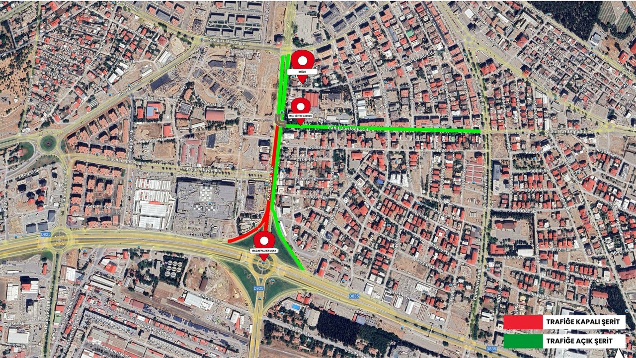 Kahramanmaraş’ta Azerbaycan Bulvarı, Kısmi Olarak Araç Trafiğine Kapatılacak!