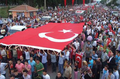 Samsun şehidini uğurluyor