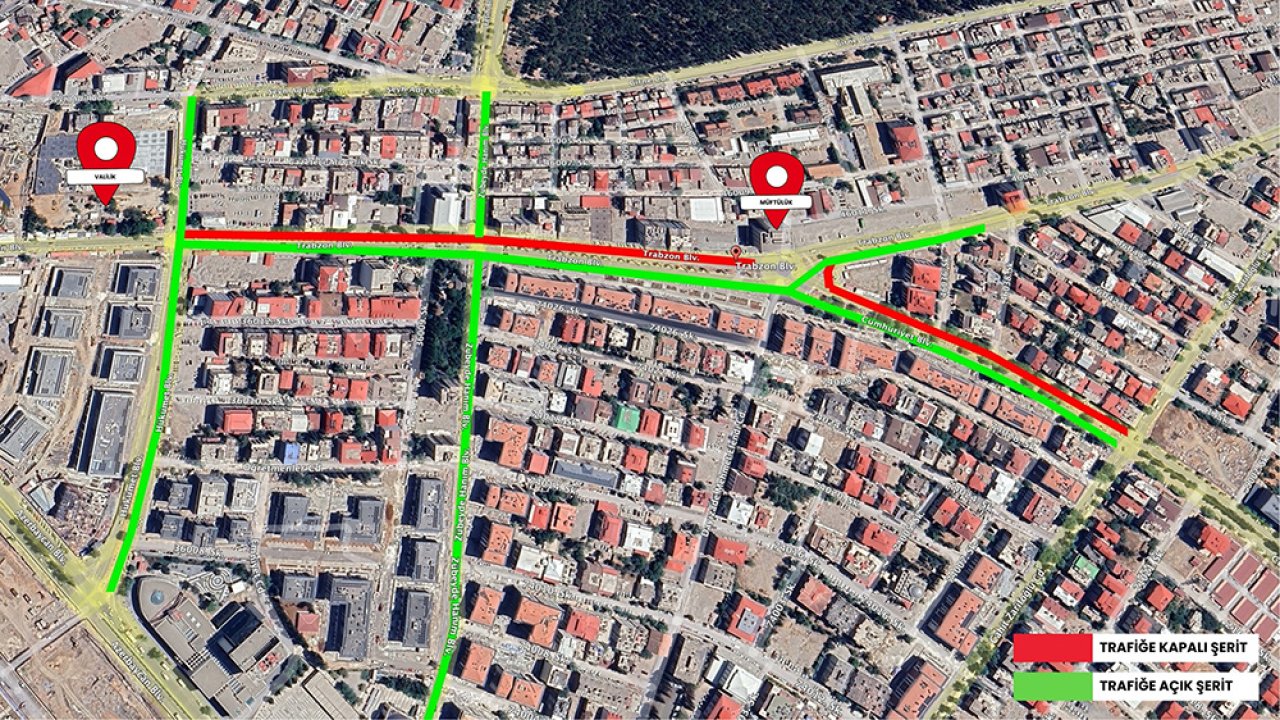 Kahramanmaraş’ta Trabzon Bulvarı’nda Geçici Trafik Düzenlemesi!